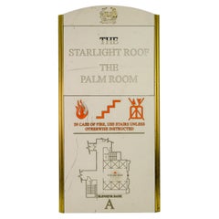 Used Waldorf Astoria Starlight Roof Palm Court Fire Safety Sign