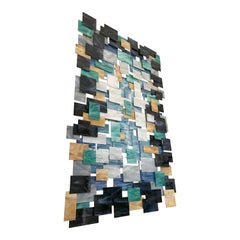 "Waldorf" Original Glass and Metal Wall Sculpture