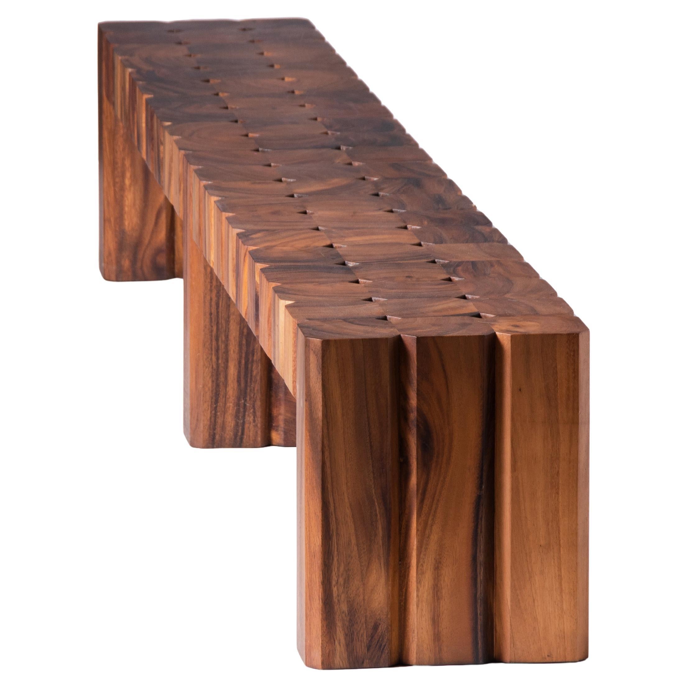 Panchina Wales and Wales 210 cm, legno naturale Monkey Pod