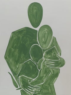 A family - Figurative acrylic painting, Minimalist, Emerging artist