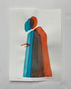 Imágenes posteriores. Pintura figurativa sobre papel, Arte joven, Vibrante, Arte europeo