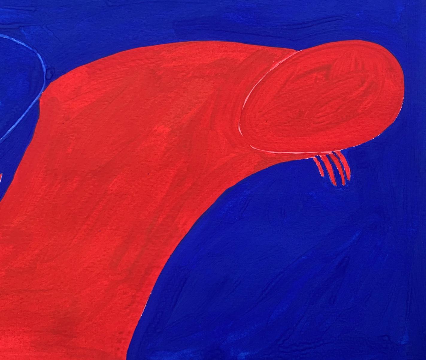 En brazos de Morfeo Pintura figurativa sobre papel, Arte joven, Vibrante, Arte europeo - Painting Contemporáneo de Waleria Matelska