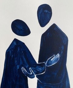 Unbetitelt. Figuratives Gemälde auf Papier, junge Kunst, lebhafte, europäische Kunst