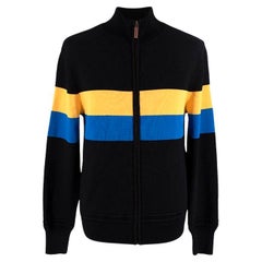 Wales Bonner Essence Yellow & Blue Striped Knitted Track Top