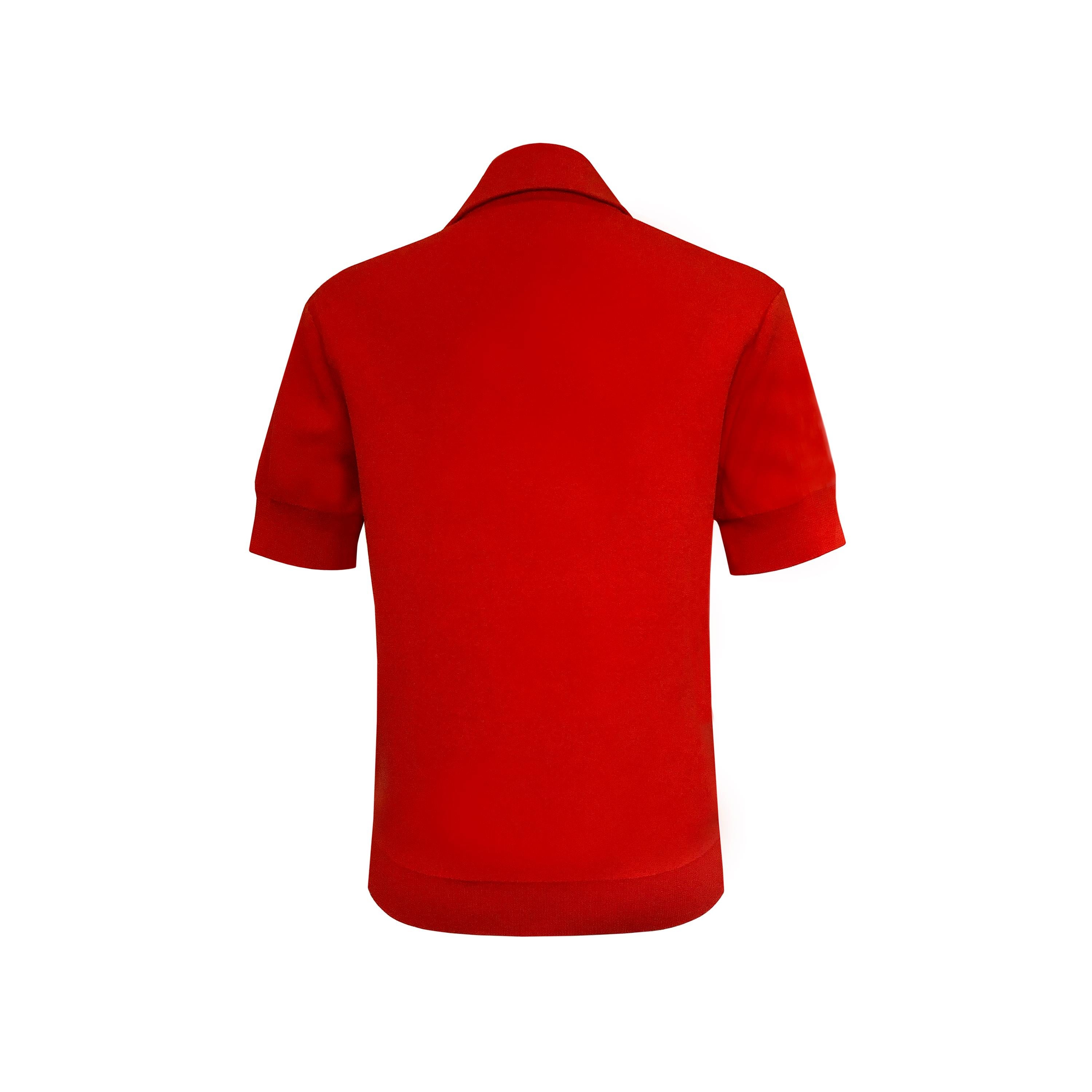 Wales Bonner - Top 'Volta Jazz' - Viscosa elasticizzata - Rosso, Marrone + Bianco sporco in vendita 1