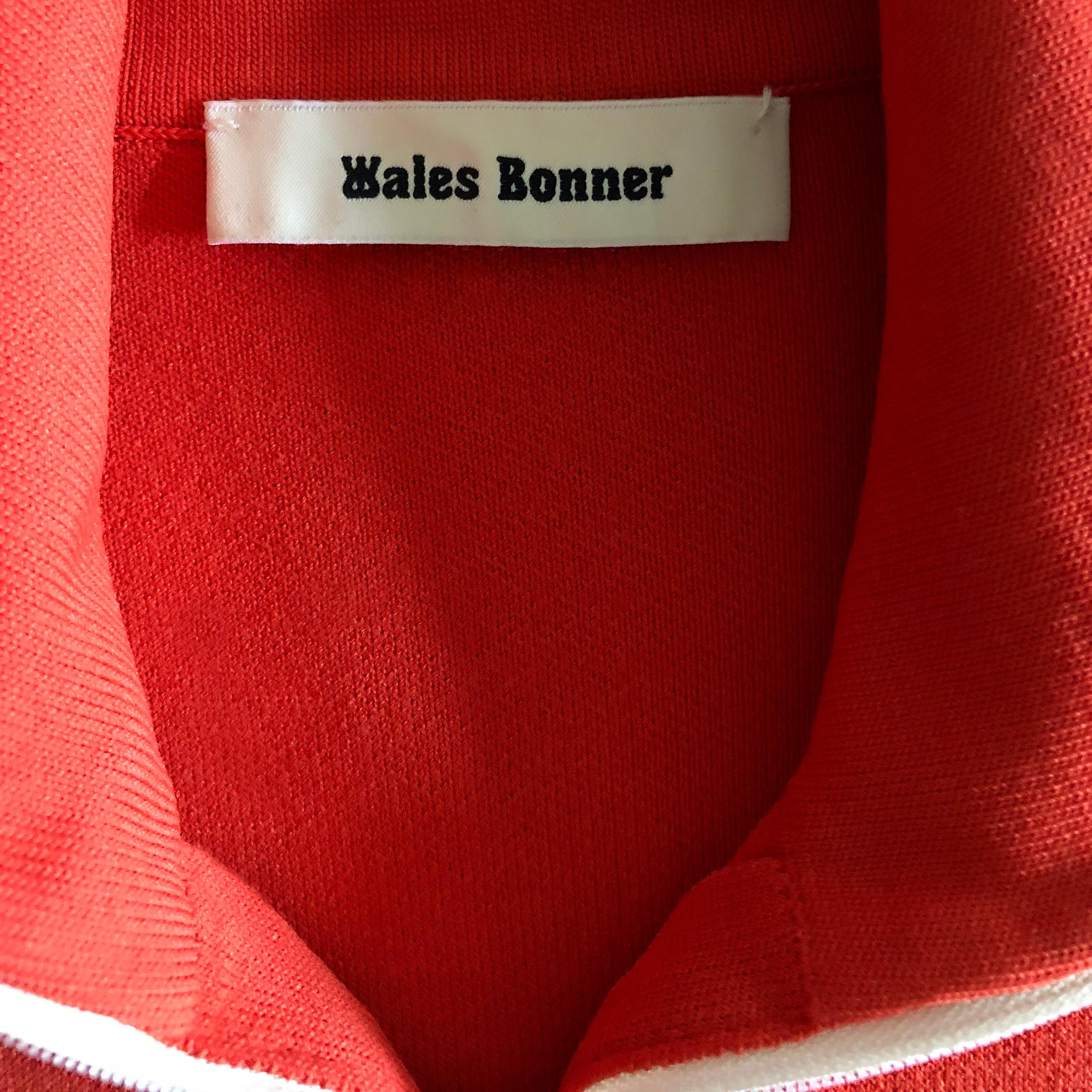 Wales Bonner - Top 'Volta Jazz' - Viscosa elasticizzata - Rosso, Marrone + Bianco sporco in vendita 2