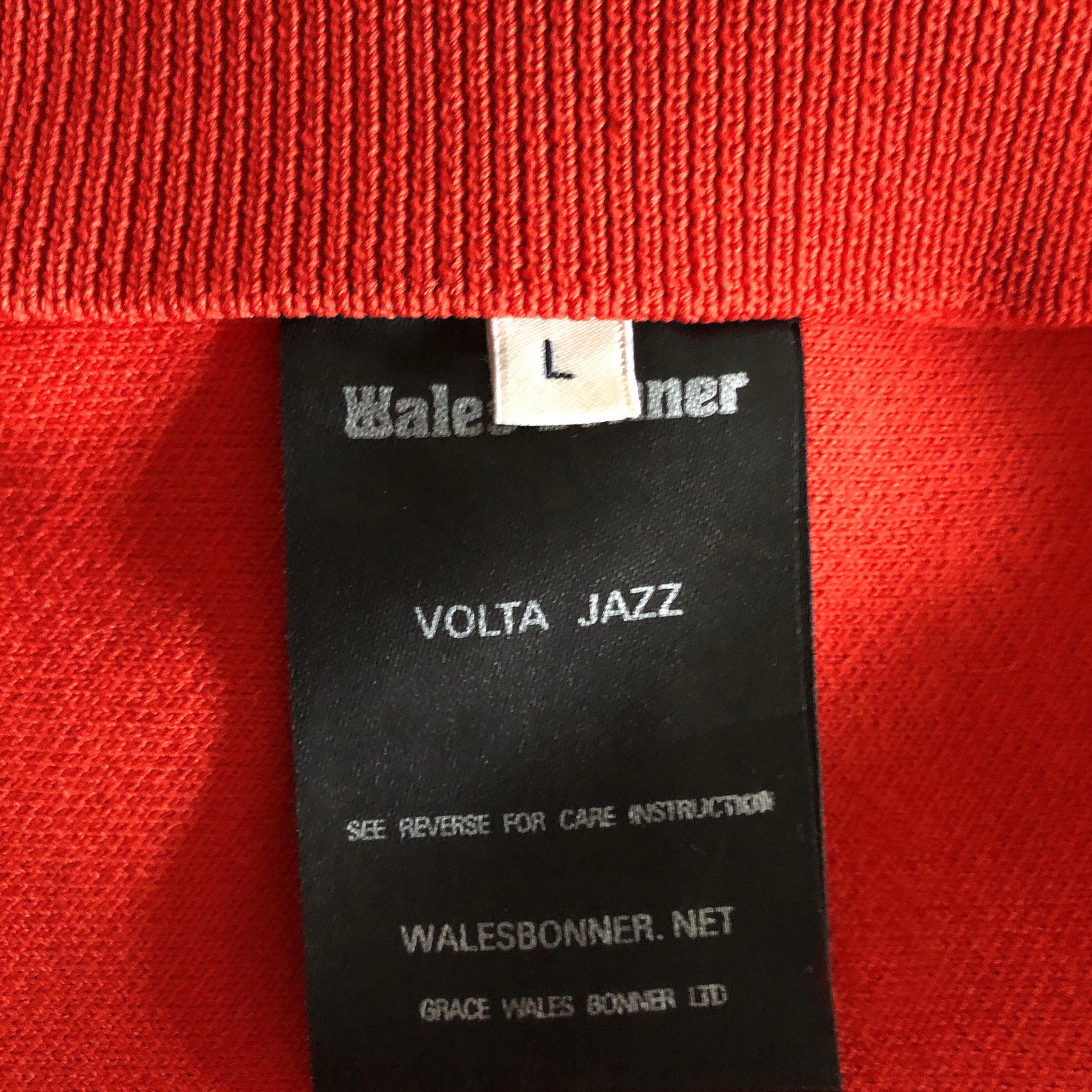 Wales Bonner - Top 'Volta Jazz' - Viscosa elasticizzata - Rosso, Marrone + Bianco sporco in vendita 4