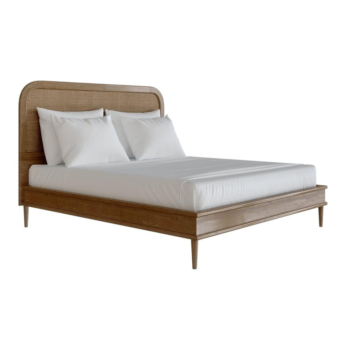 Walford Bed in Rattan & Natural Oak — Euro King