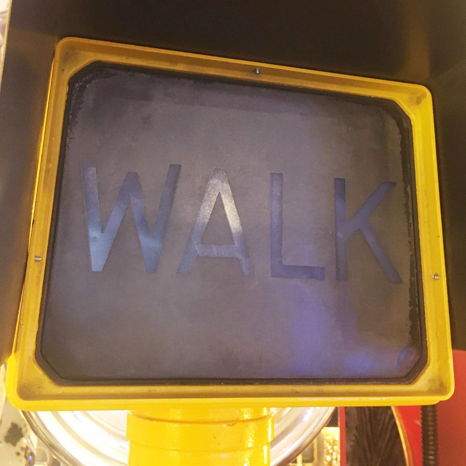 American Walk Don't Walk Yellow Traffic Light For Sale