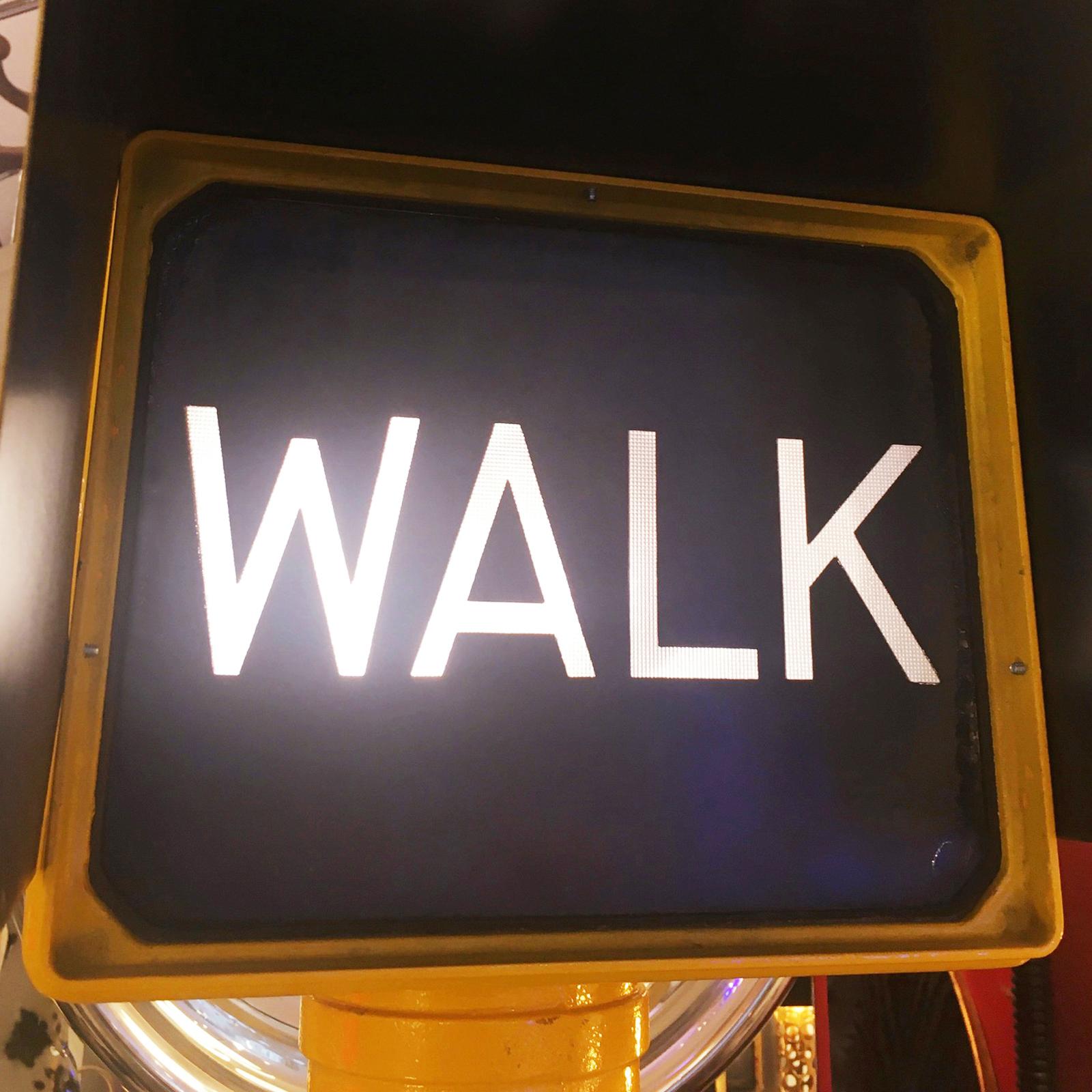 Hand-Crafted Walk Don't Walk Yellow Traffic Light For Sale