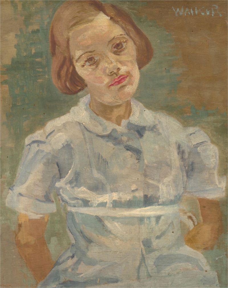 Walker - Mid 20th Century Oil, The Young Nurse For Sale 1