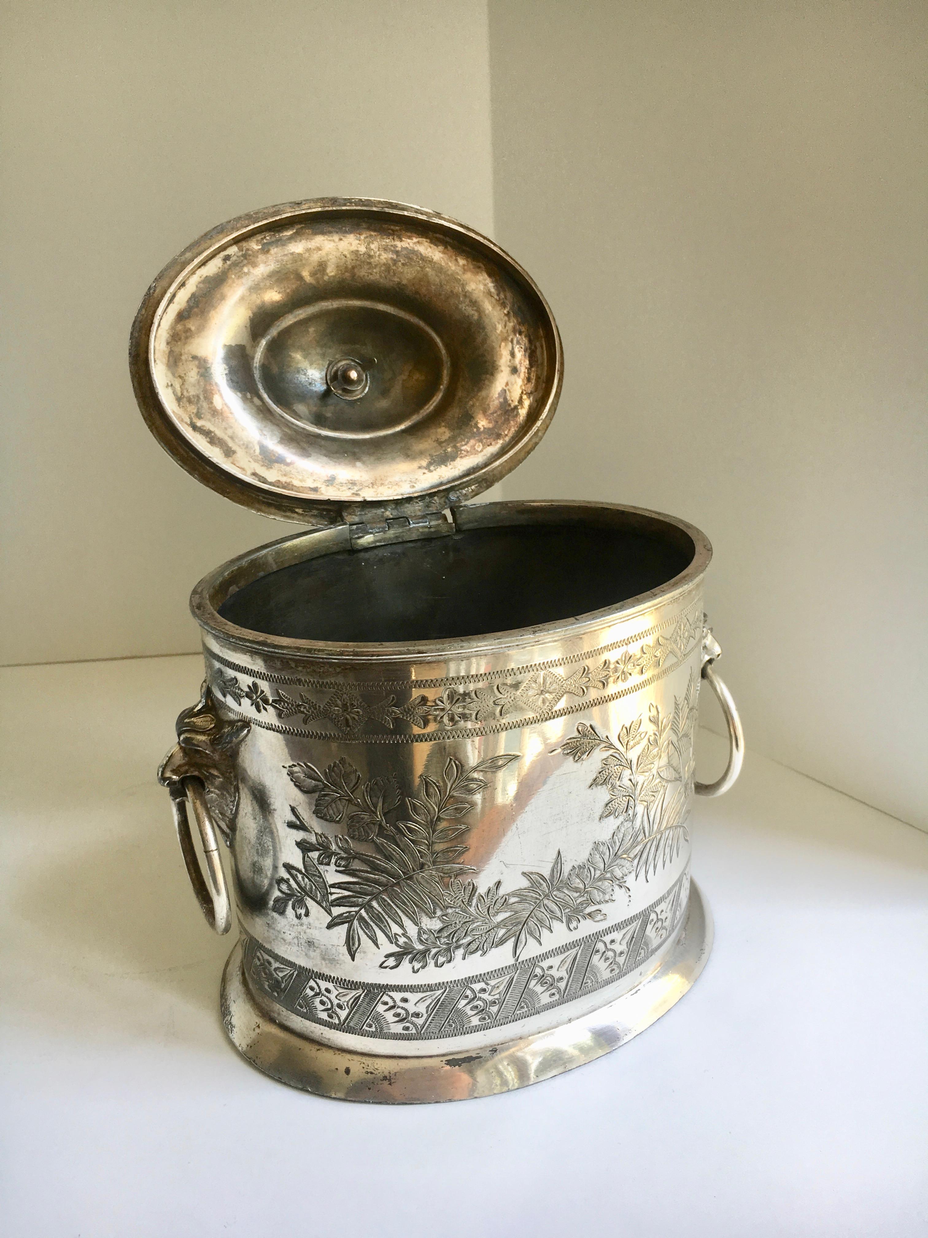 English Walker and Hall Sheffield Silver Tea Caddy