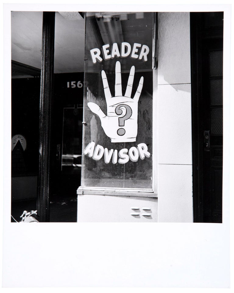 Walker Evans Still-Life Photograph - Palmistry Sign, Third Avenue, New York City, 1962
