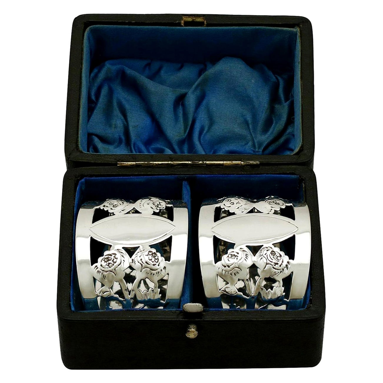 Walker & Hall 1926 Serviettenringe aus Sterlingsilber