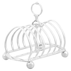 Walker & Hall Antique Edwardian Sterling Silver Toast Rack