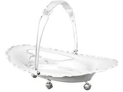 Walker & Hall Antique English Sterling Silver Cake/Fruit Basket