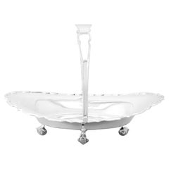 Walker & Hall Antique English Sterling Silver Cake/Fruit Basket