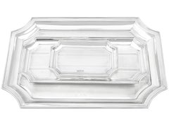 Antikes Set aus drei Sterlingsilber-Tabletts von Walker & Hall