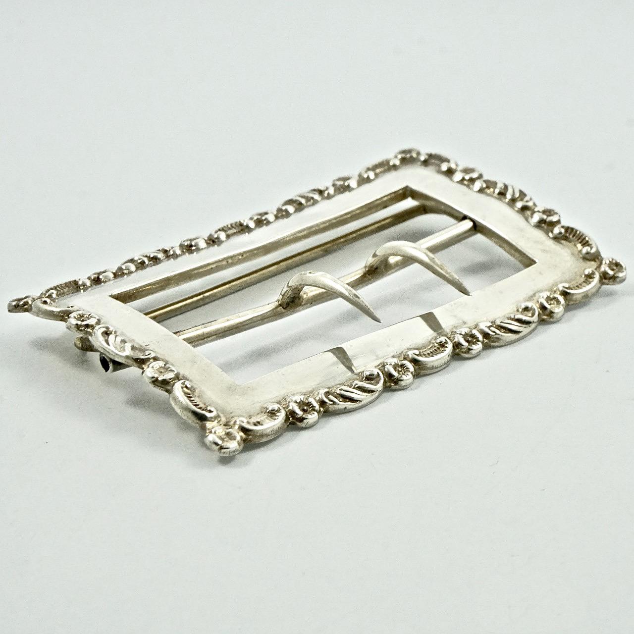 Women's or Men's Walker & Hall Antique Victorian Sterling Silver Buckle