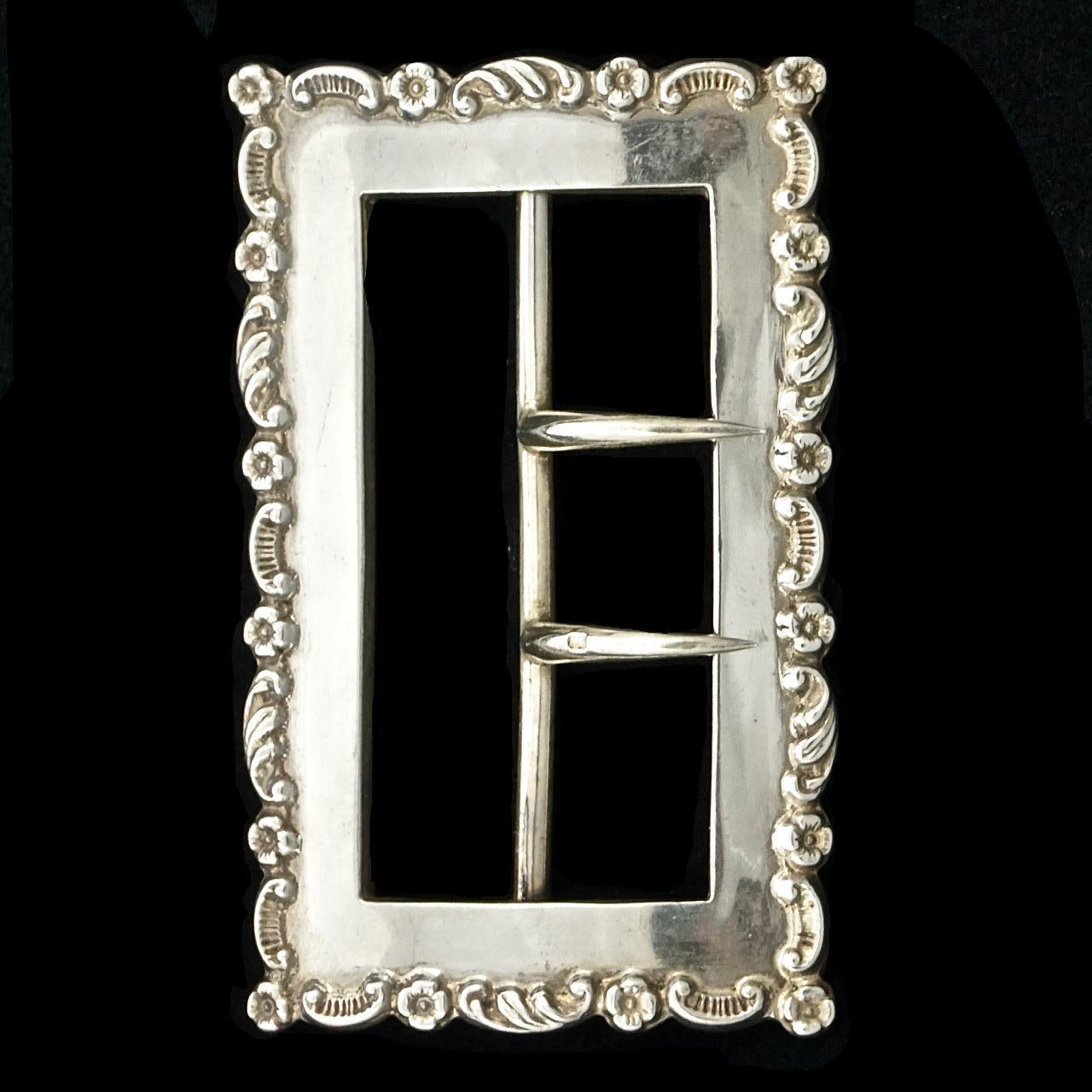 Walker & Hall Antique Victorian Sterling Silver Buckle 3