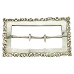 Walker & Hall Antica Fibbia Vittoriana in Argento Sterling
