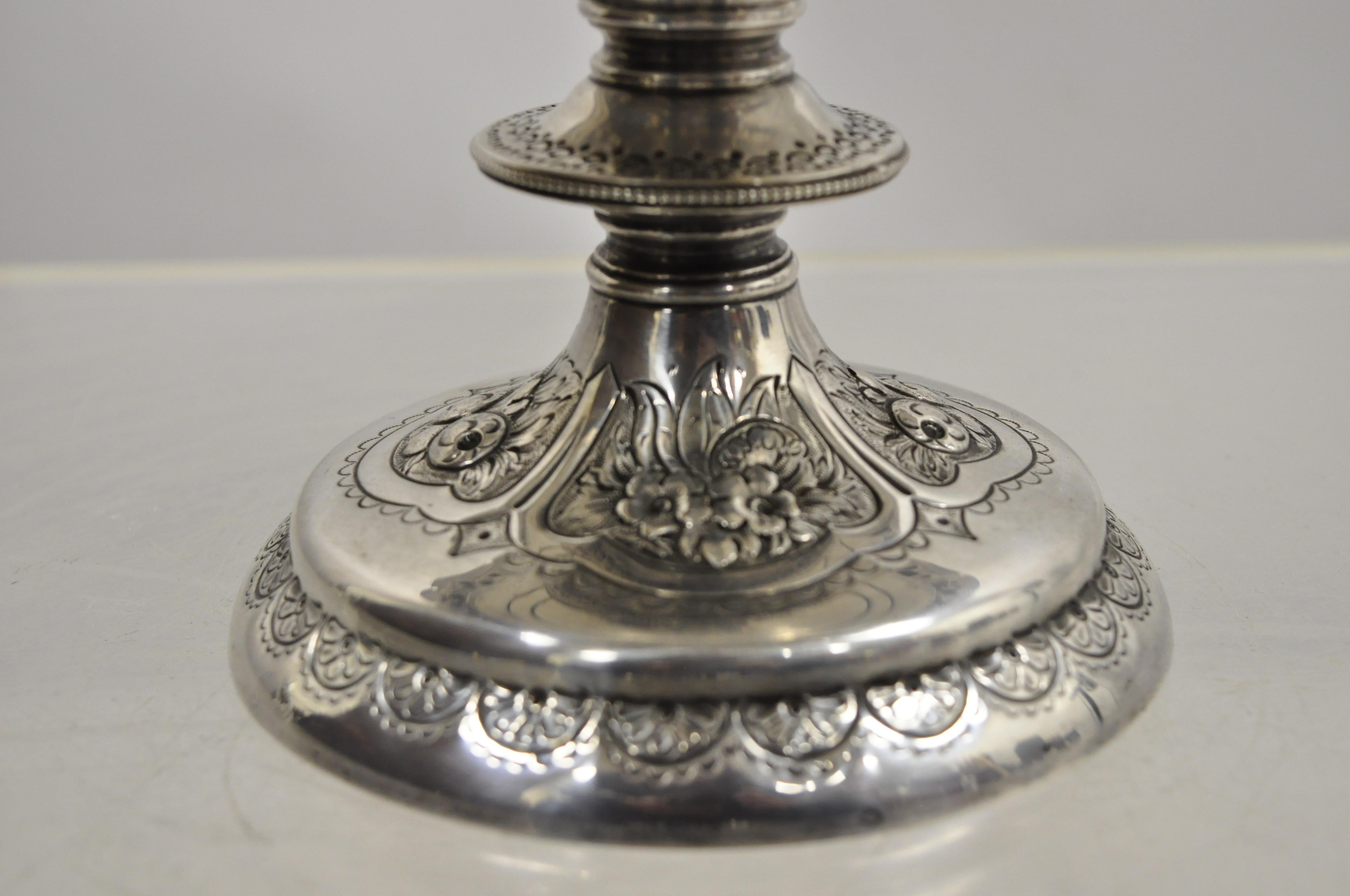 silver plate with stand