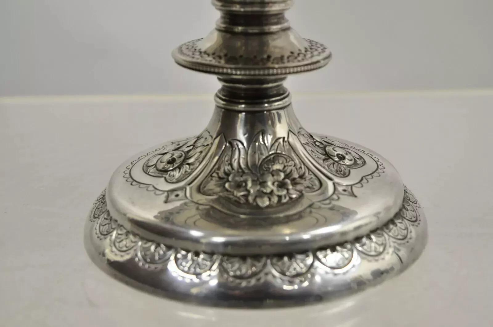 20th Century Walker & Hall Sheffield Silver Plated Regency Fruit Shell Compote Platter Stand For Sale