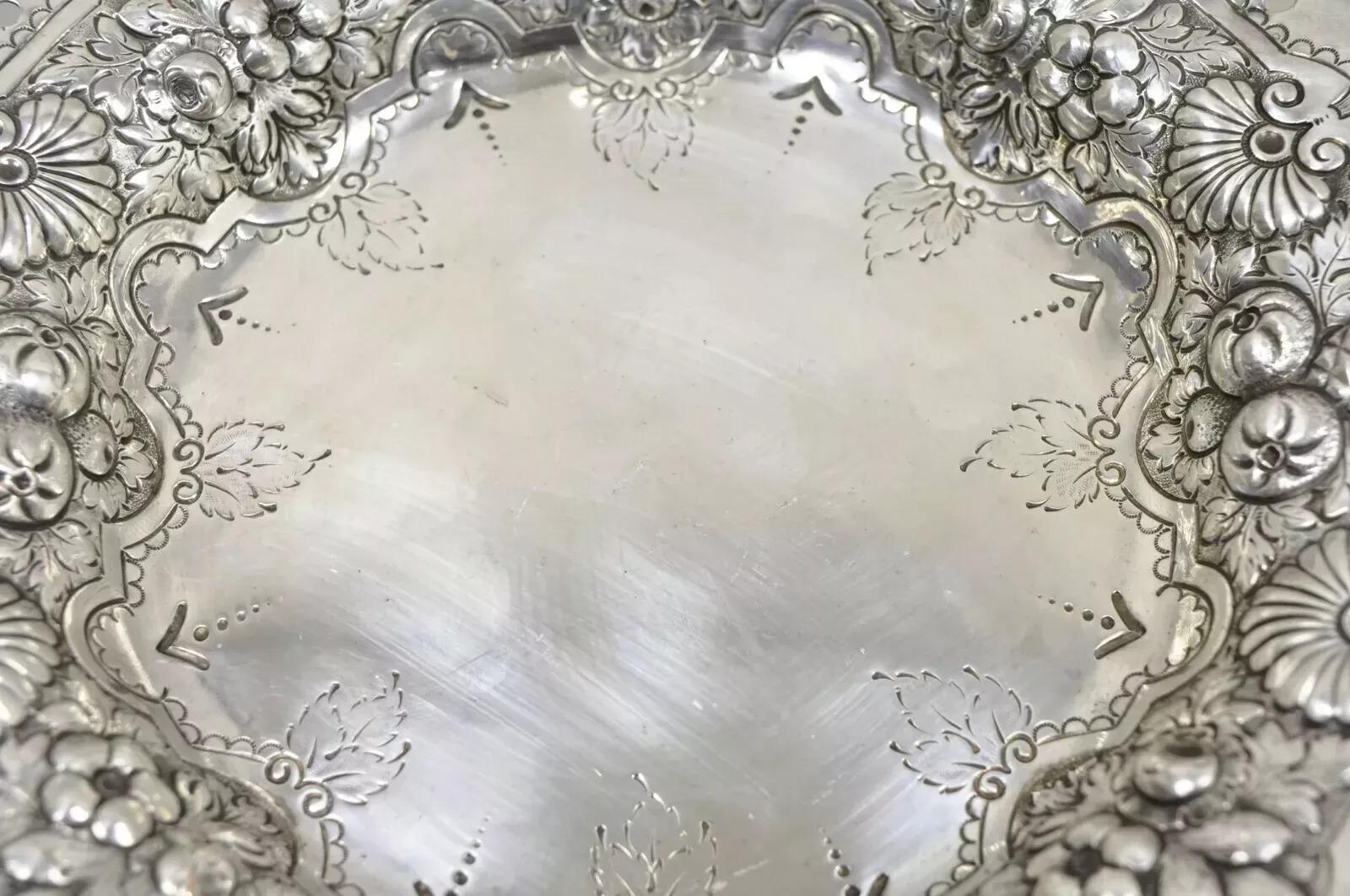 Walker & Hall Sheffield Silver Plated Regency Fruit Shell Compote Platter Stand For Sale 2