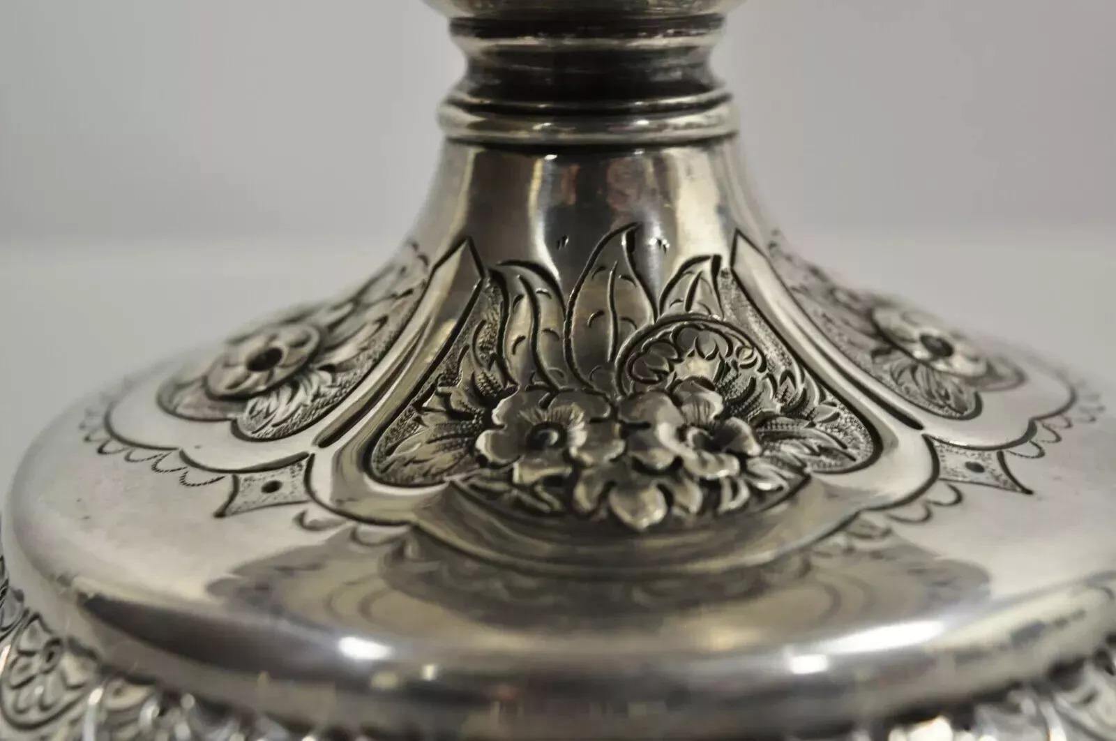 Walker & Hall Sheffield Silver Plated Regency Fruit Shell Compote Platter Stand For Sale 4