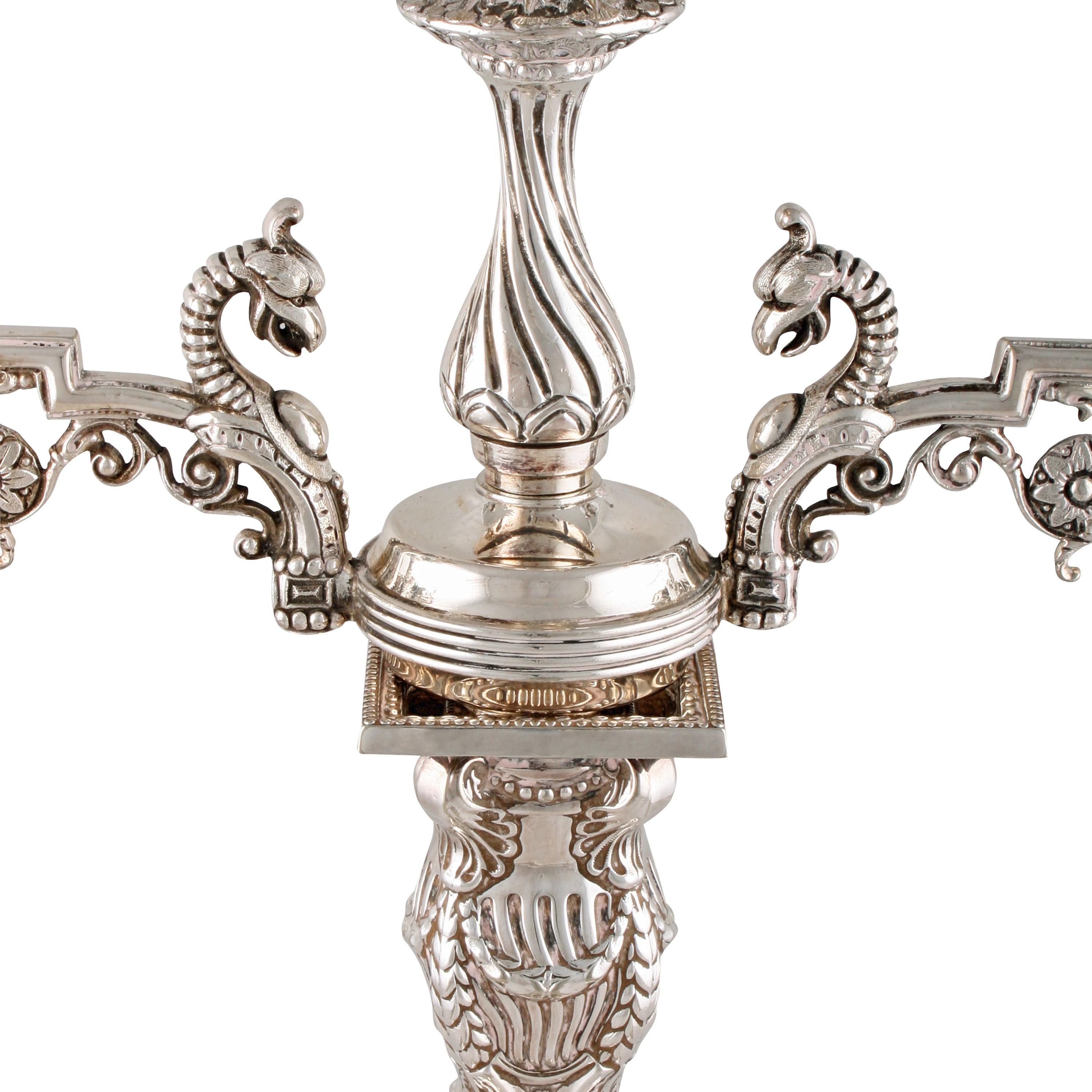 Walker & Hall Silver Plated Candelabra In Excellent Condition For Sale In Newcastle Upon Tyne, GB