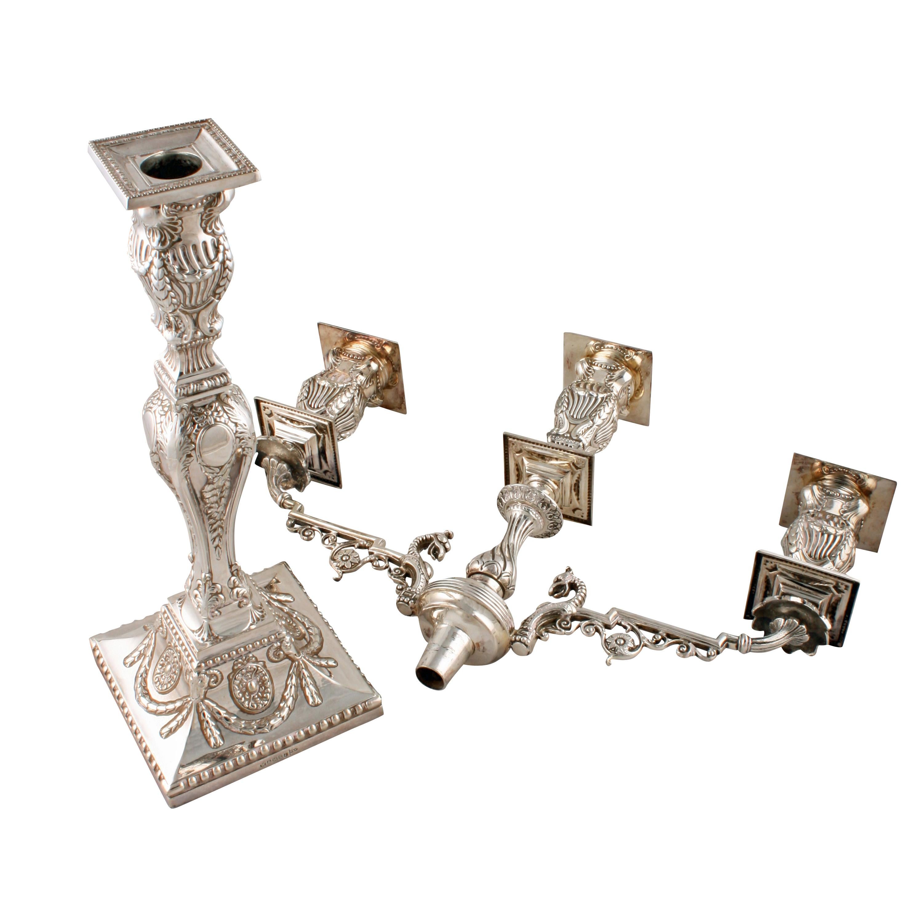 Late 19th Century Walker & Hall Silver Plated Candelabra For Sale