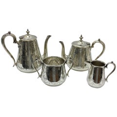 Antique Walker & Hall Silver Plated Tea Set, England, 1861