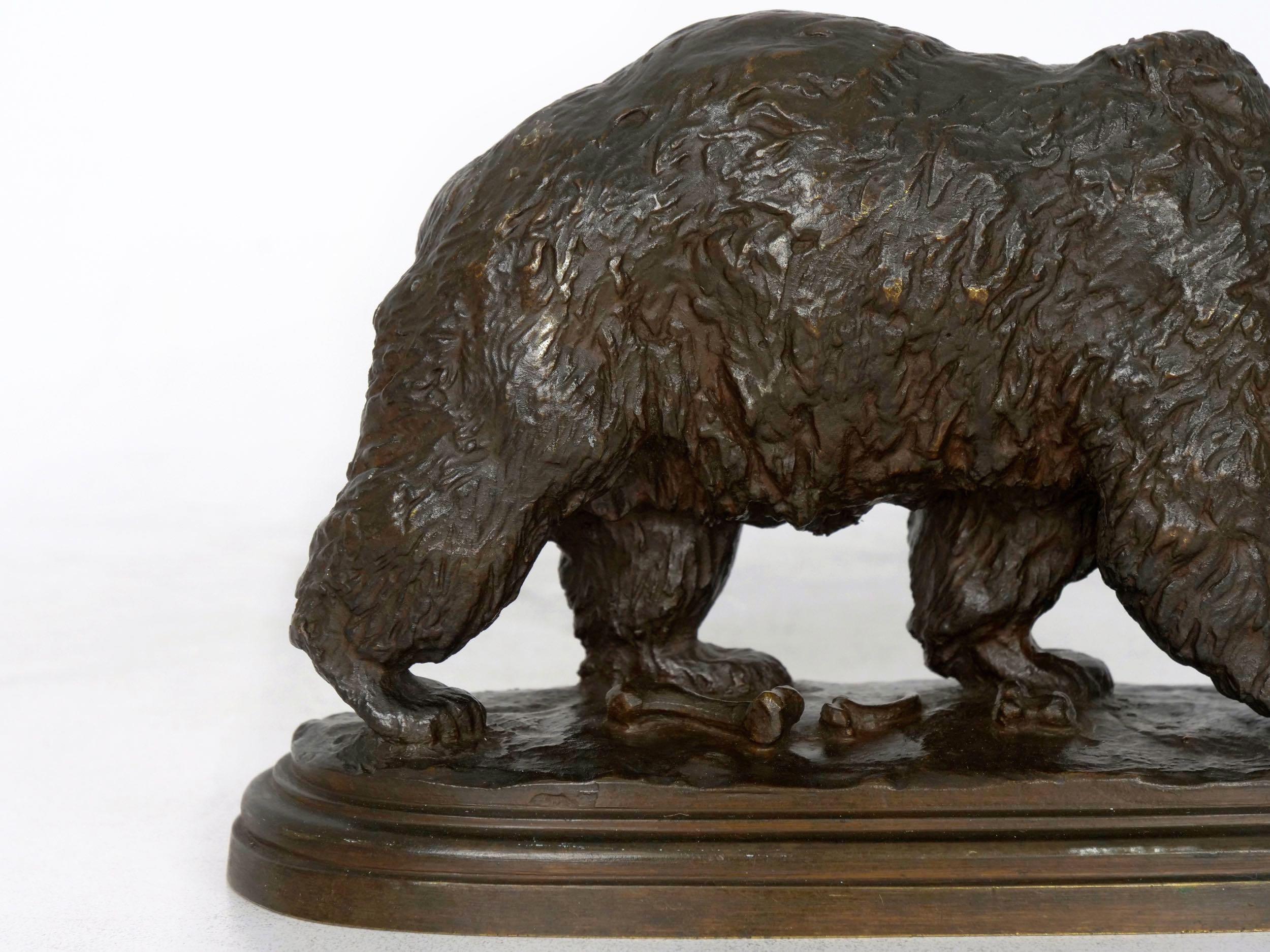 “Walking Bear” French Bronze Sculpture by Isidore Bonheur & Peyrol 4