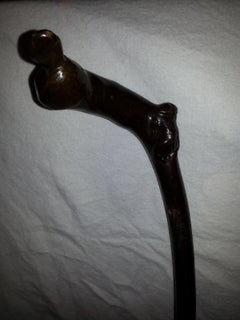 Walking Cane with Carved Rabbit Handle