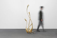 Lámpara de pie Walking Latón pulido o mate Iluminación dorada Personalizable