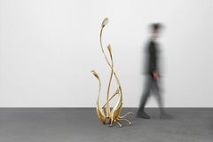 Walking Floor Lamp Polished or Matte Brass Gold Lighting Customizable