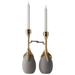 Walking Hen Gold Plated Candleholder, Limited Edition by Aisha Al Sowaidi