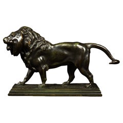 Walking Lion by Barye, Alfred '1839-1882'