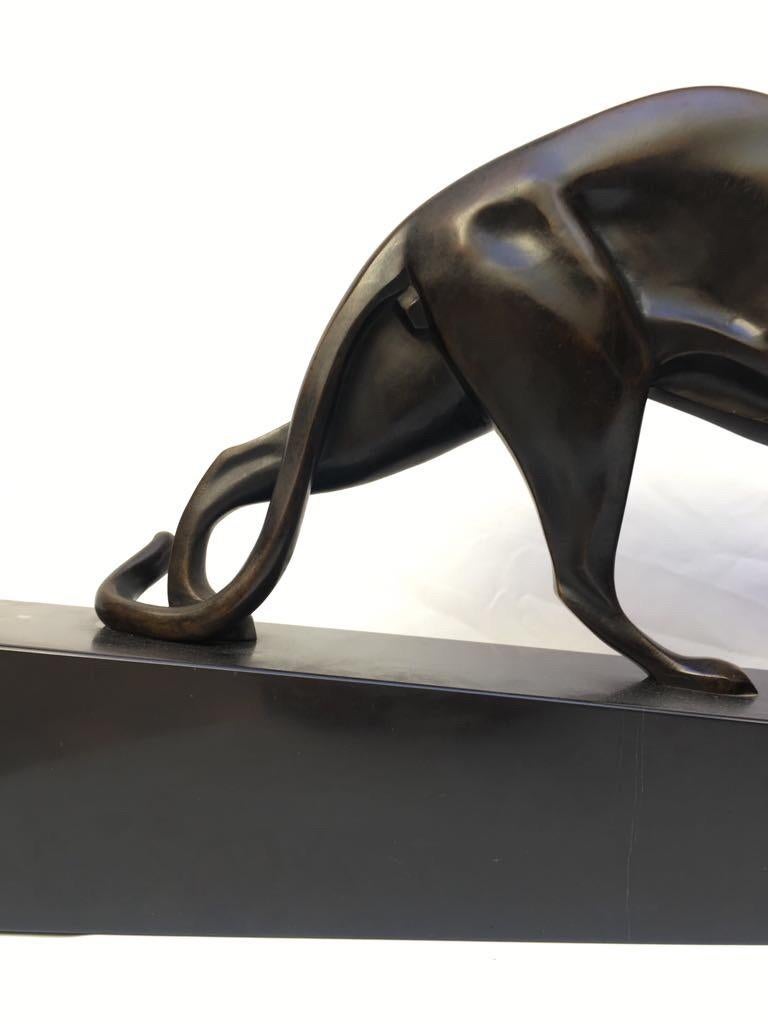 Walking Panther Art Deco Bronze Sculpture Large Model by Maurice Prost, 1925 5