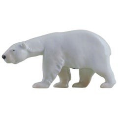 Walking Polar Bear, Royal Copenhagen, Porcelain Figurine Number 320