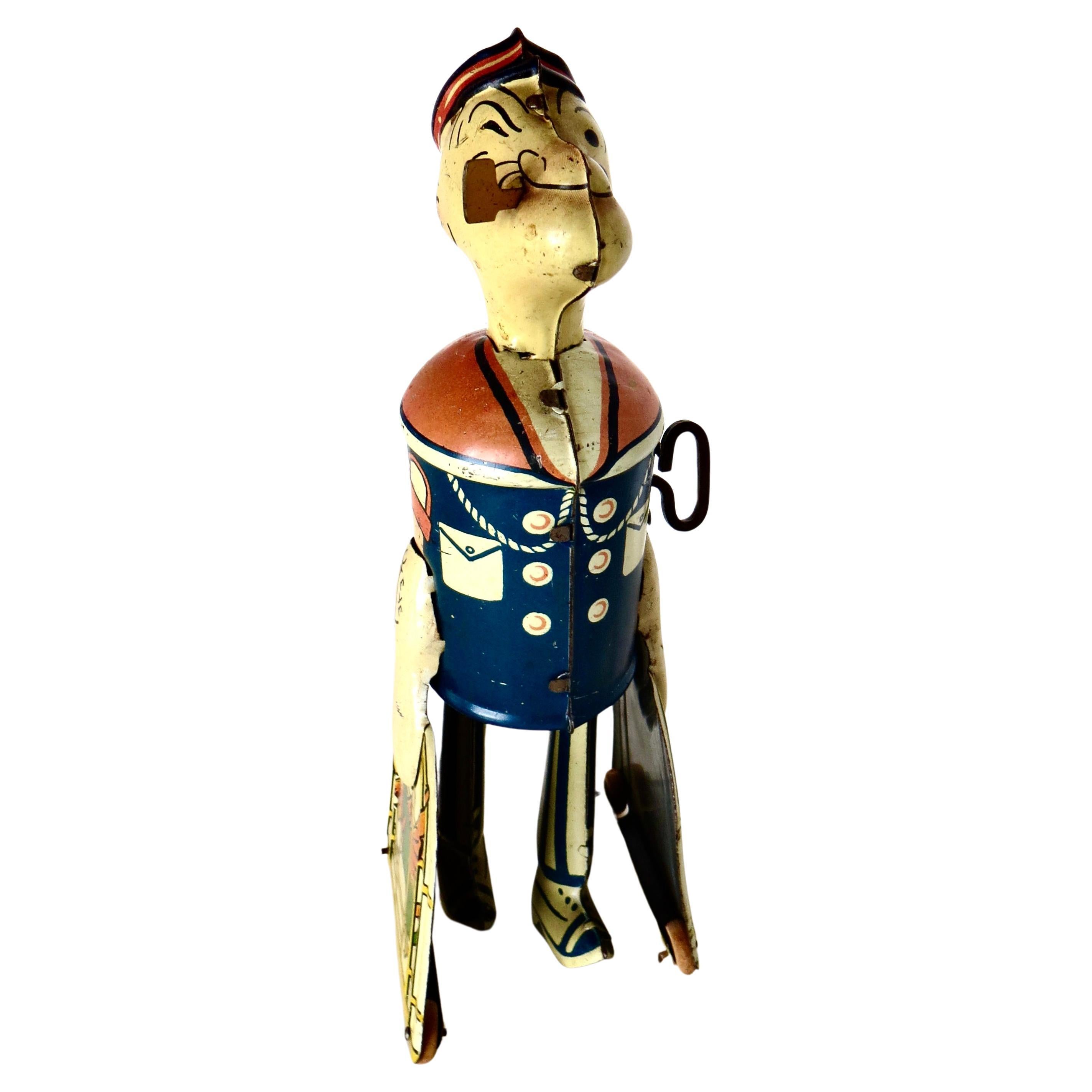 Vintage 1930's wind-up toy by the Marx Toy Company of New York, portraying the iconic comic character, 