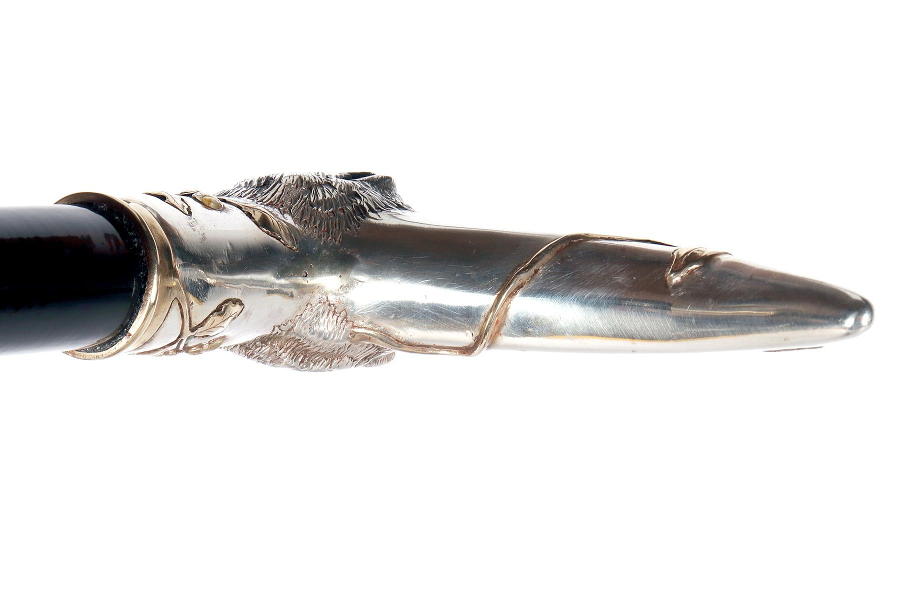 Walking stick, a boar’s head, by Joseph Ladislav Nēmec, Prague 1900. For Sale 4