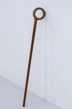 Walking stick/cane in teak an maple by Nanna & Jørgen Ditzel, Denmark, 1950s