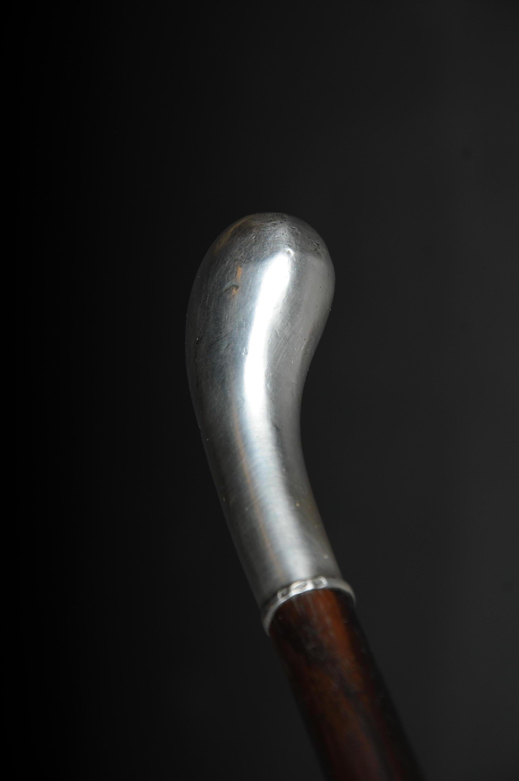 Walking Stick, Germany, Ebonized with a Silver Handle, Around 1910 For Sale 9