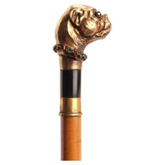 Walking Stick, Handle Depicting a Pug Dog’s Head, France 1890