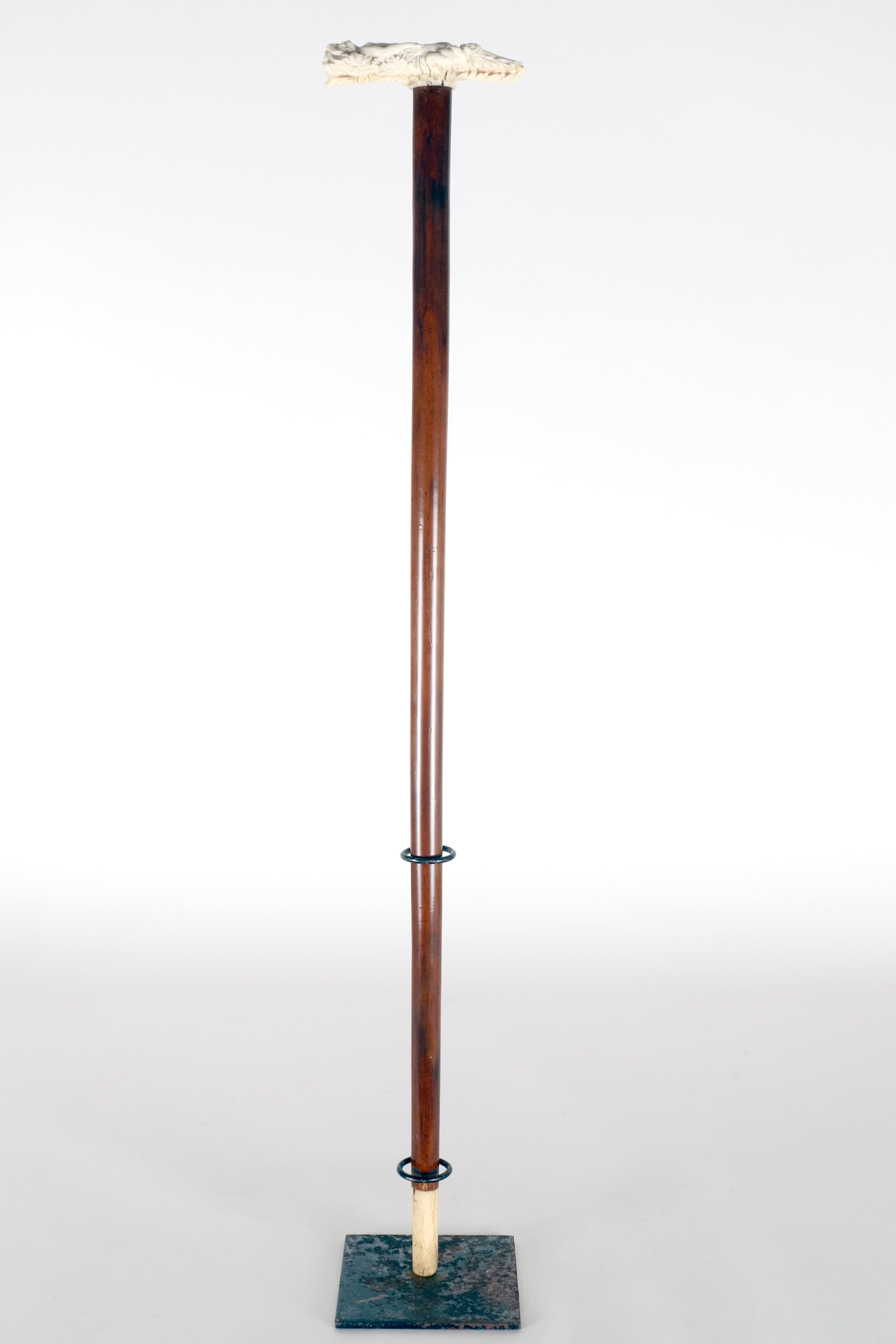 Spazierstock, großer geschnitzter Elfenbeingriff von Opstal, Flandern Mitte des 17. Jahrhunderts. im Angebot 13