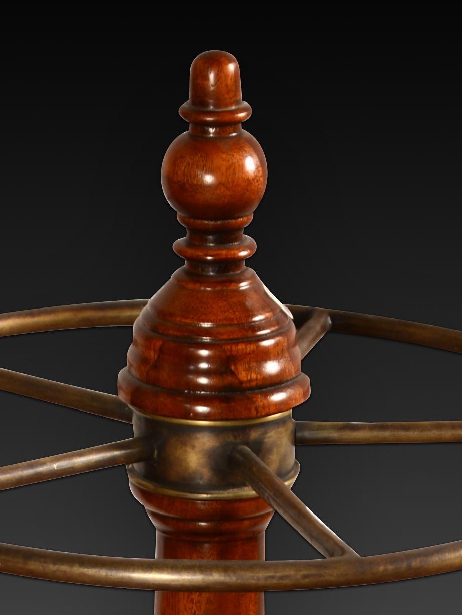 Other Walking Stick or Umbrella Stand, Mahogany Wood, Metal, 20th Century