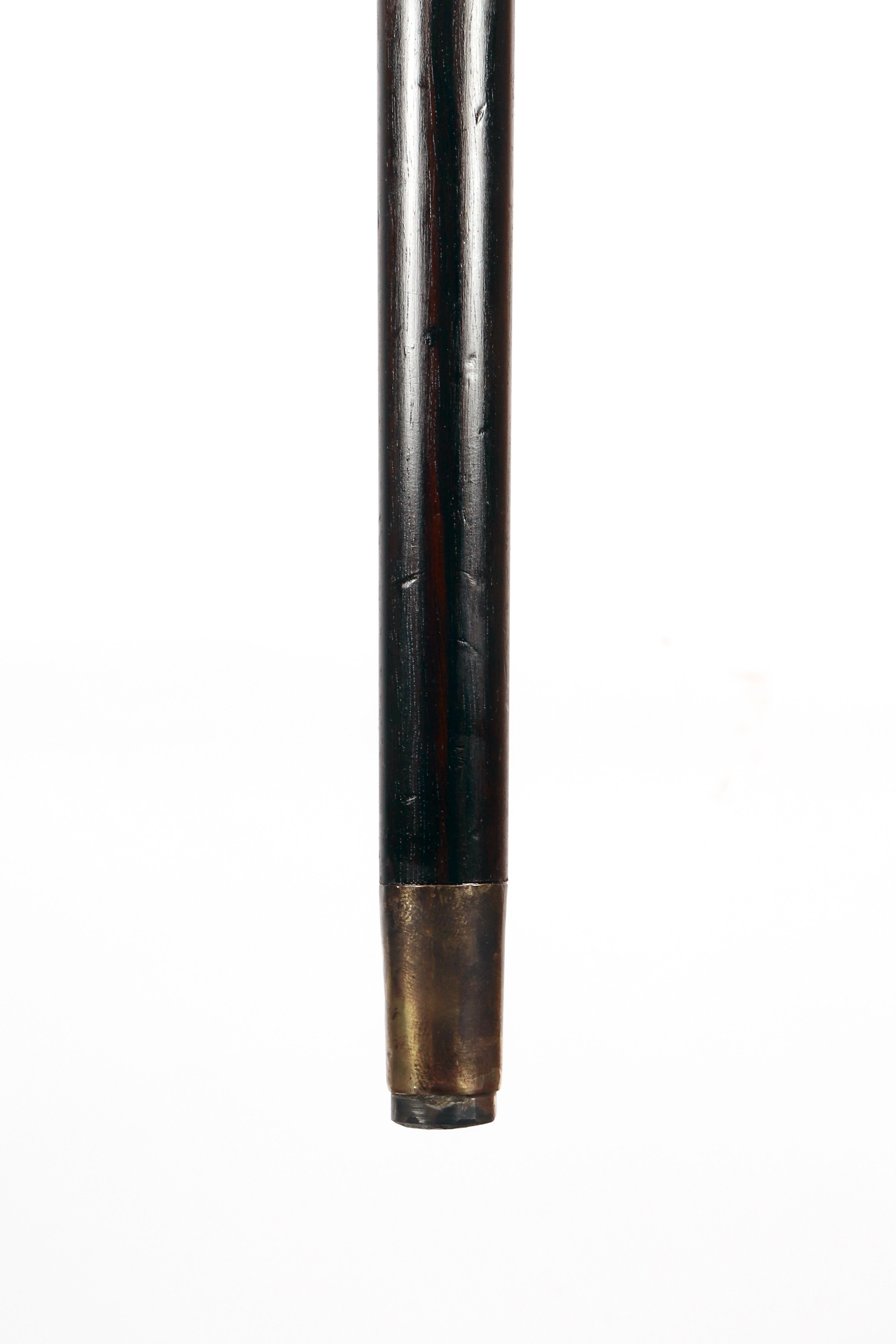 Walking stick, rock crystal and gold handle, by Jean Després, France 1930. For Sale 4