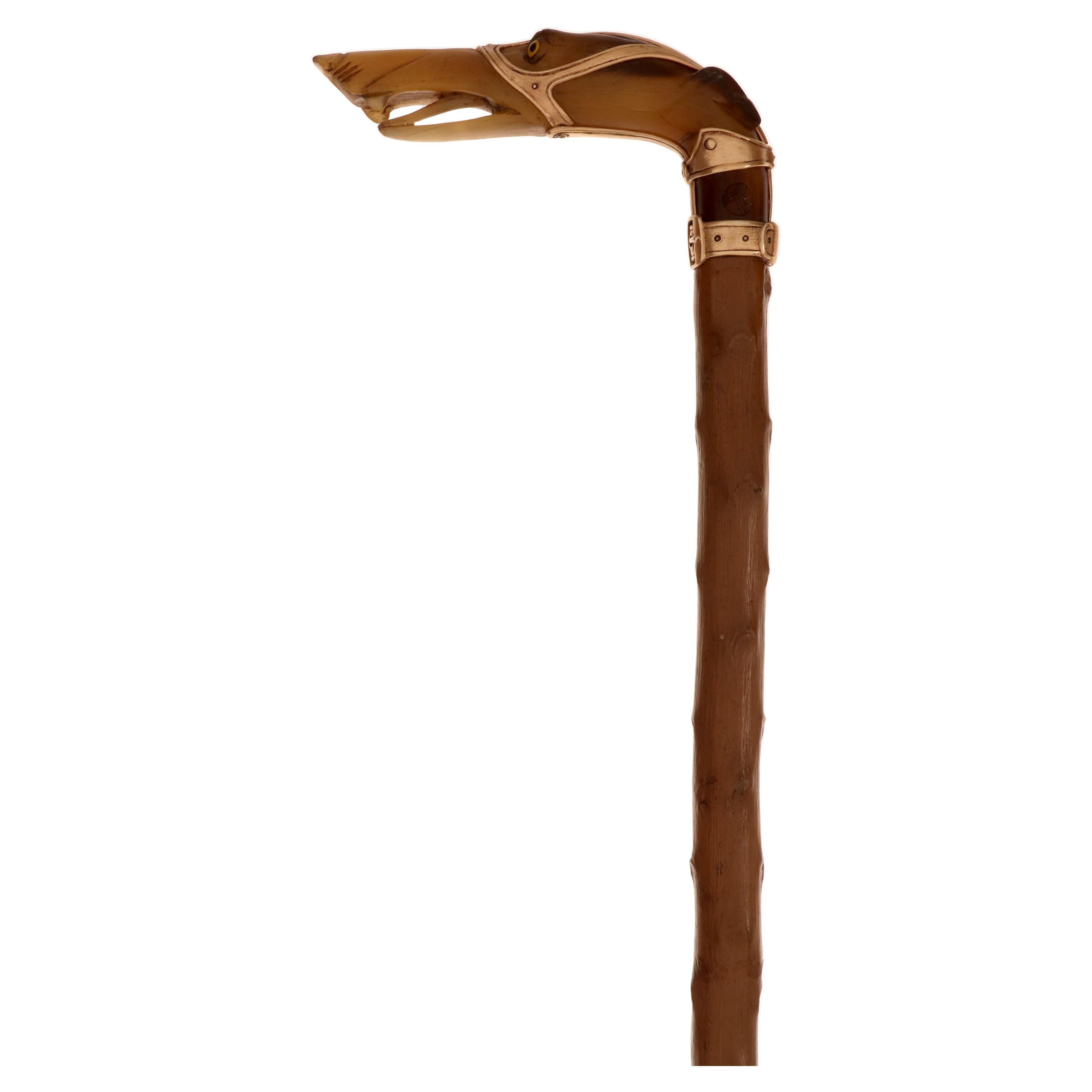 Walking stick signed Manuel Orazi and Èmile Saint-Yves. Paris, France 1900. For Sale
