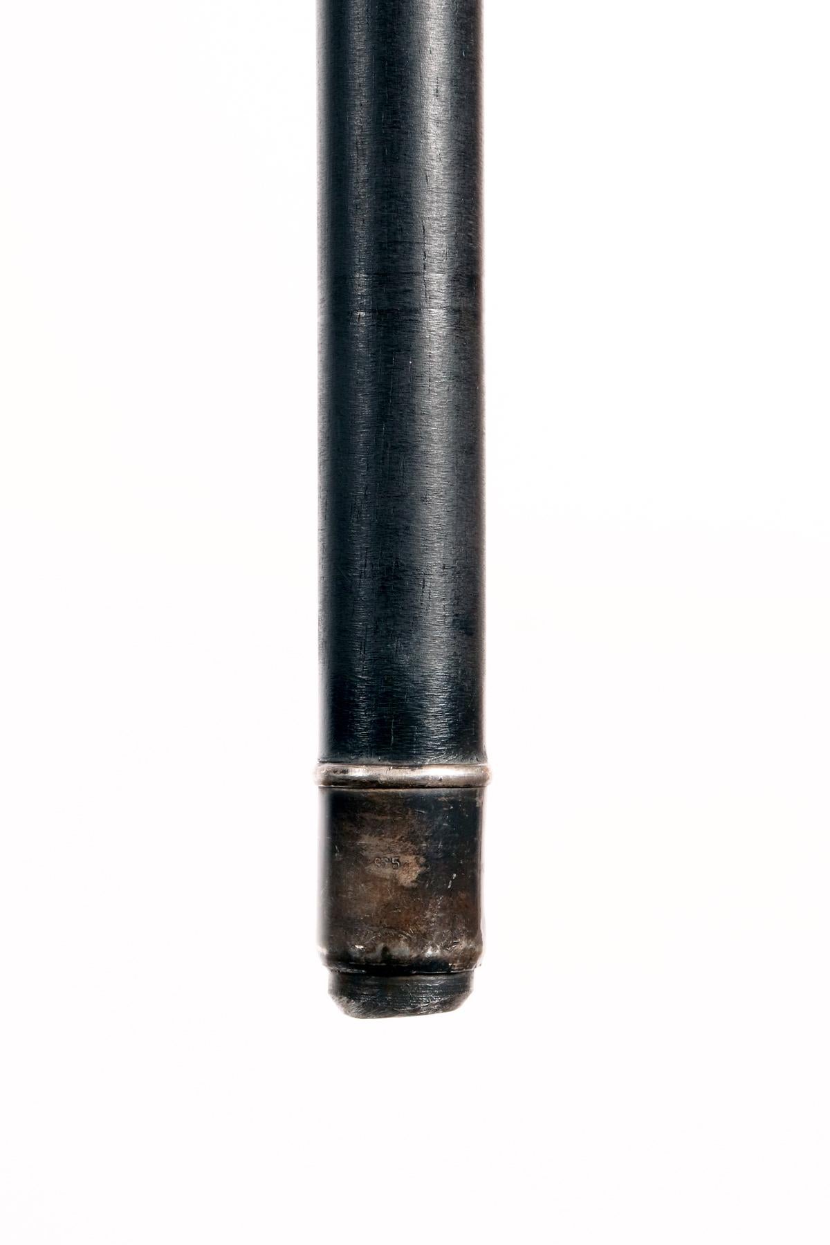Walking stick, silver knob with intaglio glass, by Anton Pribil, Austria 1900. For Sale 2